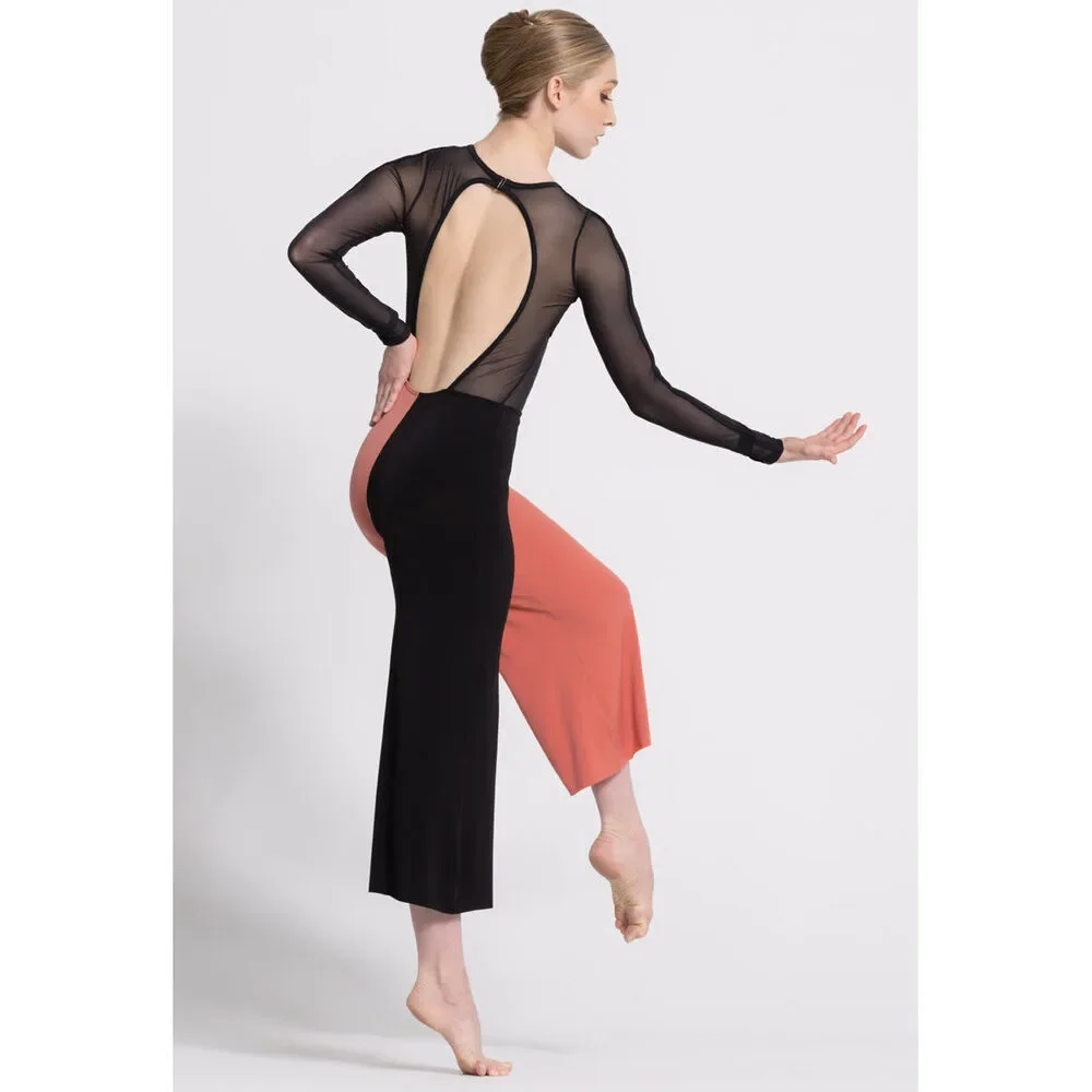 Pre-Owned Dance Costume Balera MJ11829 Intermediate Child Burgundy Jumpsuit Con